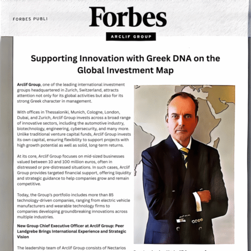 Arclif Group and CEO Peer Landgrebe Featured in Forbes Greece: Greece as a Strategic Pillar of Global Growth